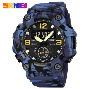 SKMEI Military Sport Digital LED Light Watches For Men Stopwatch Countdown 5Bar Waterproof Quartz Male Wristwatches reloj hombre