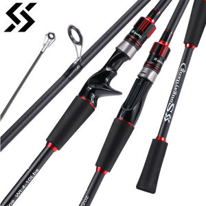 Sougayilang 1.8M 1.98M 2.1M Lure Fishing Rod 4 Sections Carbon Fiber Fishing Carp Pole 5kg Drag Power Ultralight Travel Rod