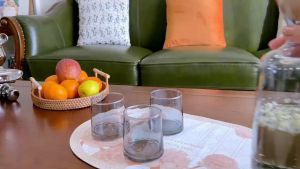 Glass Carafe Water Pitcher With Wood Lid Cold Drinks Tea Jug Waterkoker Household Drinkware Clear Water Bottle