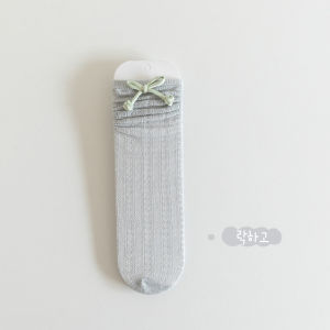 ถุงเท้าเด็กผู้หญิง ถุงเท้าผ้าฝ้ายแท้บางเฉียบ ถุงเท้าข้อสั้นผ้าตาข่าย ถุงเท้าข้อยาวผูกโบว์ผีเสื้อสำหรับเด็ก ถุงเท้าฤดูร้อนสำหรับเด็ก