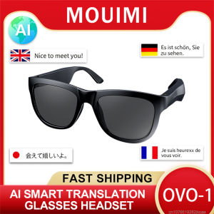 New OVO-1 AI Glasses Headphones Wireless Bluetooth 6.0 intelligent Translation Earphones outdoor sunglasses HiFi Stereo Headset