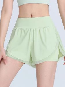 High-Waist Fitness Sports Shorts Womens Summer Hot Pants Anti-Light Casual Running Quick Dry Breathable Yoga Exercise