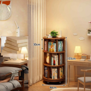 Solid Wood Rotatable Multi-level Storage Shelf