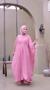 Dress Kaftan Kondangan Terbaru 2025 Bahan Ceruti Babydoll Mix Mutiara Payet Cantik Kombinasi Tangan Batwing Atas Bawah Full Puring Ukuran Jumbo LD 100-120CM + Gamis Maheera Kaftan Dress Terbaru 2025 Ukuran M L XL XXL + Dress Kaftan Hitam Jumbo Panjang