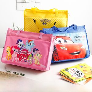 Childrens A3 Art Board Bag Portable Large Student Tutoring Sketch Bag Storage Pouch Cute Cartoon Design School Supplies