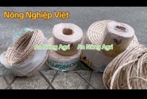 1 cuộn Dây Thừng PP 5mm đến 10mm (giá sỉ) - Dây Bô Con Gà (Green Rooster) - Dây Bô 10mm nàu nâu nhạt