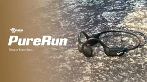 Dmes PureRun Bone Conduction Earbuds Bluetooth 5.4 IPX5 Waterproof 6H Battery Clear Mic Lightweight for Running