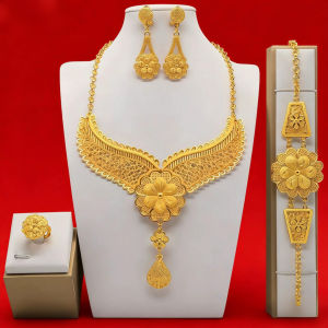 Trendy Bridal Accessories Set 24K Gold Plated
