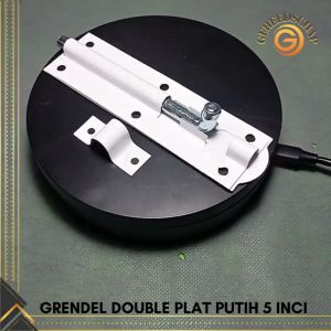 Grendel Pintu Putih 5 Inci Slot Pintu Double Plat