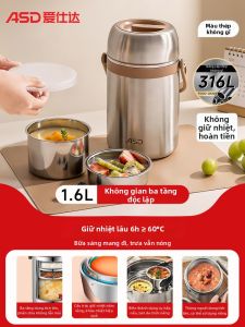 ASD | Hộp Cơm Giữ Nhiệt Dung Lượng Lớn Thép Không Gỉ 316L