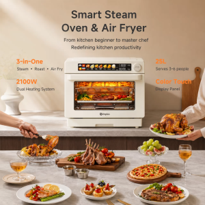 Simplus 25L Steam Oven Air Fryer丨250°C Steam Roast丨230°C Air Fry丨2100W丨Ketuhar Kukus丨DKXH007