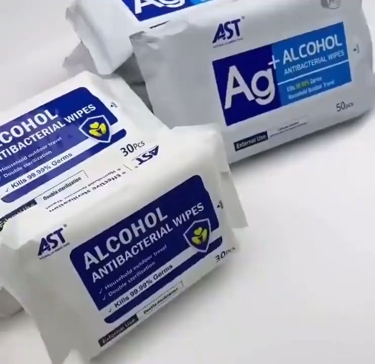 75% Alcohol Wipes Wet Tissue,Antibacterial wipes(50pcs)