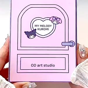 A-G Sanrio Homemade DIY Dressed Quiet Book Cartoon Education Handmade Toy Squeeze Toy Library Kuromi Melody Sticker Game Fun Montessori Education Childrens Game Interactive Children
