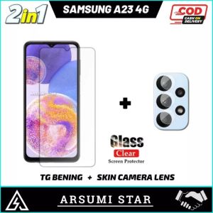 PROMO PAKET MURAH 2 IN 1 TEMPERED GLASS CERAMIC MATTE ANTI SPY SAMSUNG A23 4G / A23 5G TG ANTI GORES CERAMIC MATTE ANTI SPY + SKIN CAMERA LENS