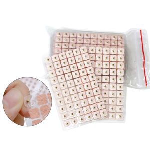600 PCS Gold Plated Magnetic Ear Seeds 800 Gauss Acupressure Patches Auricular Therapy Weight Loss Pain Relief Sleep Aid Sticker