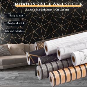 Wallpaper waterproof pvc 10m x 45cm 3d self-adhesive bedroom living room warm dormitory kitchen foil for cement wall wood design pvc self adhesive wallpaper luxury style premium quality self adhesive waterproof wallpaper fabric safty home decor