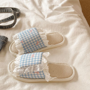 QIAOHUI | Sweet Lace Breathable Sweat-Absorbing Indoor Slippers Soft Non-Slip