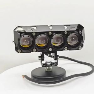 Lampu Tembak Sorot LED Laser D2 D3 Transformer 4 Mata Lampu SQL 4 Mata Mini Driving Lampu Laser Mobil Motor Luminos Lampu Tembak Sorot LED 4 Mode Cahaya Super Terang 2 Warna Putih Kuning