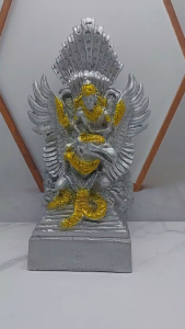 Miniatur pajangan ruang tamu aesthetic patung garuda wisnu kencana GWK Bali warna silver