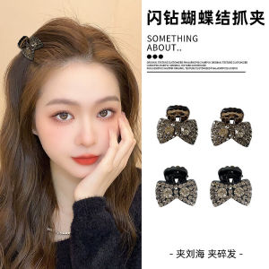 Mini Flash Diamond Butterfly Knot Hair Clip Womens Forehead Bangs Hair Clip Princess Style Side Hair Card Headwear Accessory