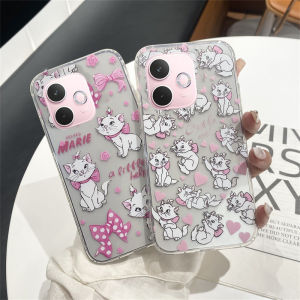 New Phone Case OPPO A5 Pro A79 A60 A18 A38 A58 A78 A98 NFC 4G 5G Hot Pink Cute Fashion Mary Cat Crayon Shin-chan Casing Transparent Ultra-thin Back Cover 2025