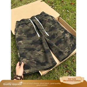 OUMULONG | American Style Camouflage Casual Shorts Loose Fit