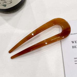 Korean Style U-Shaped Hairpin Womens Fashionable Acetate Hair Accessories Bun Maker Hair Decorations Elegant Hairpins