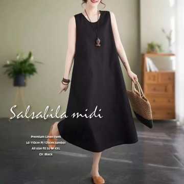 smocked midi dress with sleeves Jenny Smocked Midi Dress main image 1