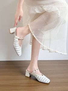 Vintage Hollowed Out Slip On Flats for Wide Feet