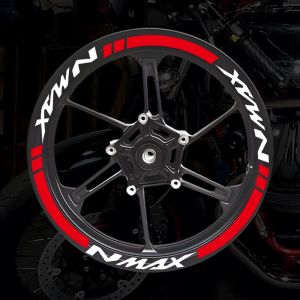 For NMAX Nmax 125 155 160 Reflective Motorcycle Wheel Hub Stickers Moto Motor Bike Scooter Rim Strips Tape Decals Accessories