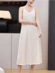 Elegant Pink Velvet Long Dress Womens Fashionable Loose Skirt 2024 Autumn New Arrival Commute High Waist V-neck A-line