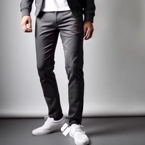 𝐒𝐂𝐈 - Dark Grey | Celana Bahan Formal Pria Slim Fit Premium Quality