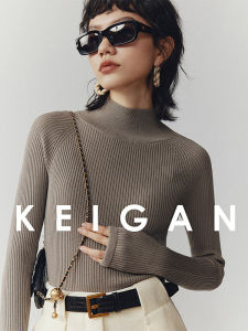 Stylish New Spring High-end Design Niche Mock Neck Slim Fit Knitwear