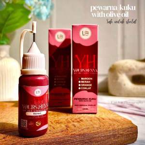 Henna Kutek Halal Warna Maroon YOURS HENNA Ummu Uzair Halal Sah Untuk SHolat