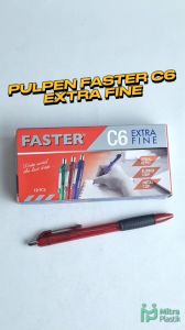 Pulpen Faster C6 Extra Fine Ballpoint Hitam