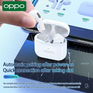 ♥100% ผลิตภัณฑ์ดั้งเดิม + Gratis Ongkir♥OPPO Pro 5หูฟังบลูทูธการควบคุมแบบสัมผัสมินิพร้อมไมโครโฟนหูฟังเน้นเสียงเบสความคมชัดสูงเสียงสเตอริโอ TWS