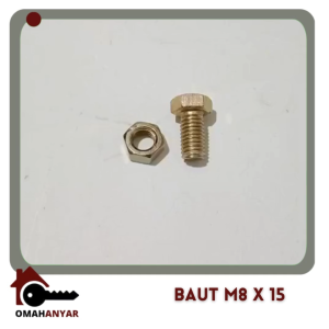 10PCS Mur Baut M8 Rak Siku Lubang M8x15