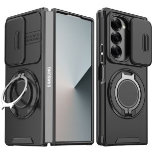Ốp Điện Thoại Samsung Galaxy Z Fold 8/7/6 Từ Tính Có Giá Đỡ Vòng Xoay 360 Độ Bảo Vệ Camera Chất Liệu TPU PC Gập Được