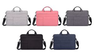13.3 15.6 14 inch Waterproof Multi-Pocket Shockproof Polyester Office Business Laptop Briefcase Bag
