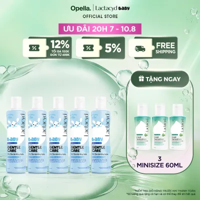Bộ 5 Sữa Tắm Gội Trẻ Em Lactacyd Baby Gentle Care Bảo Vệ Dịu Nhẹ Cho Làn Da Nhạy Cảm 250ml/chai