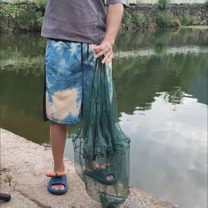 มุ้งดักปลา 4 6 8 10 ช่อง ตาข่ายดักปลา กระชังปลา ที่ดักปลา ที่ดักกุ้ง พับเก็บได้