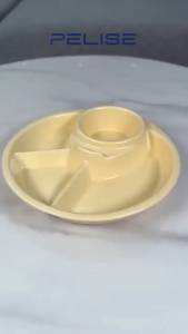 Pelise Wheat Straw Plate Microwave Safe Divided Dinner Tray for Healthy Portion Control