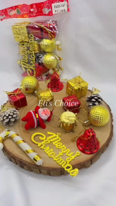 Aksesoris Natal SANTA MIX Lengkap Set Dekorasi Gantungan Pohon Natal