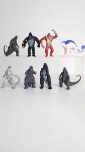 Set Mainan Figure Godzilla 2024 Kong Skar King Shimo Godzilla The New Empire Isi 8 Karakter