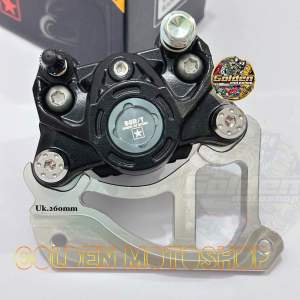 Paket Kaliper 2 Piston S6RT coin+ Breket 260mm PNP Beat/ Vario/ Scoopy/ Genio/