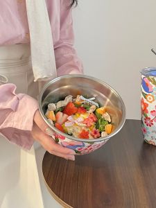 apous | Microwave Safe Stainless Steel Salad Bowl