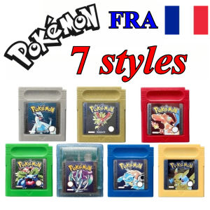Bandai | Pokemon FRA French 7 Styles Game Card Grey/Red/Yellow/Gold/Crystal/Blue/Green for GBC GBA SP High Quality Game Paradise