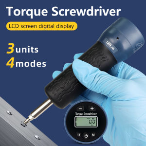Digital Torque Screwdriver 1/4" Drive Digital Screwdriver Torque Wrench Electrician Torque Screwdriver 1.2-12 N.m