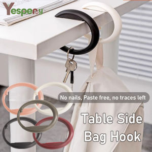 YESPERY Table Side Hanging Bag Hook Non punching Student Table Side Bookbag Hook Portable and Mobile Office Desktop Bag Holder