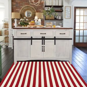 VIKAMA Luxury Minimalist Christmas Rug - Soft Festive Carpet for Living Room Bedroom Entryway & Outdoor Home Decor